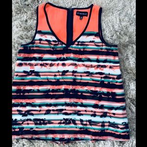 Neon Pink Black and Green Blouse Tank